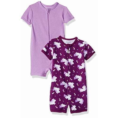 Hanes Baby Rompers, Ultimate Zippin Short Sleeve Romper for Boys & Girls, 2-Pack
