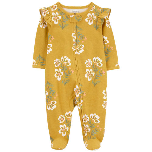 Baby Floral 2-Way Zip Cotton Sleep & Play