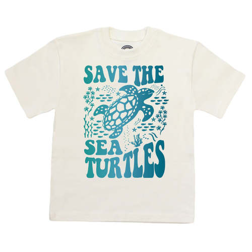 Save the Sea Turtles Cotton Toddler Short Sleeve Shirt – Emerson and Friends