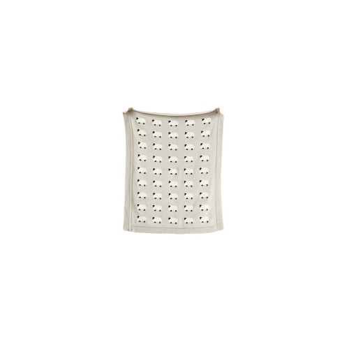 Storied Home Soft Cotton Knit Blanket with Decorative Sheep Design, Grey | Nordstrom