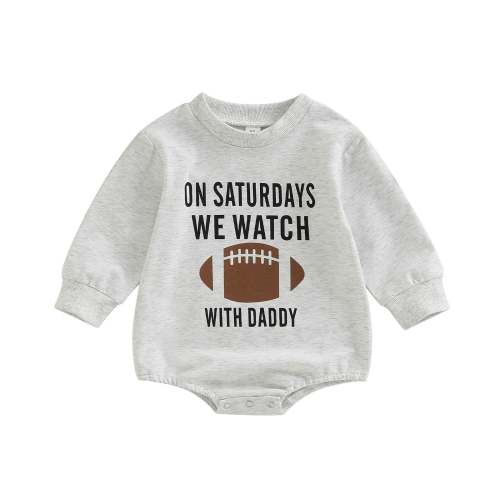 Infant Baby Girl Boy College Football Bodysuit On Saturdays We Watch F – August + Willow