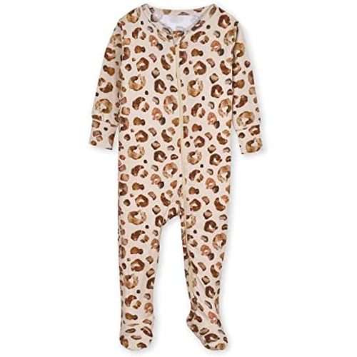 Gerber Baby Girls' Toddler Buttery-Soft Snug Fit Footed Pajamas with Viscose Made with Eucalyptus