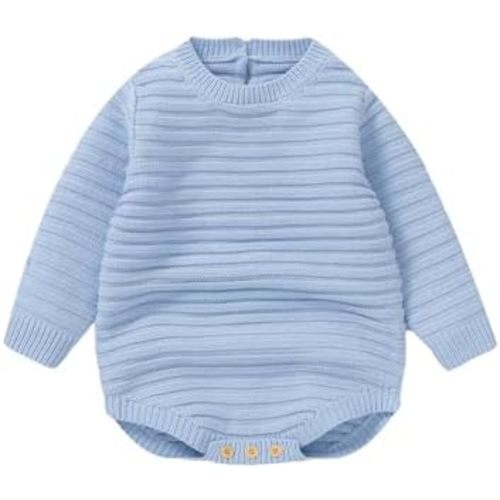 Newborn Baby Girl Boy Knitted Romper Sweater Long Sleeve Knit Oversized Bodysuits Sweatshirt Fall Winter Clothes