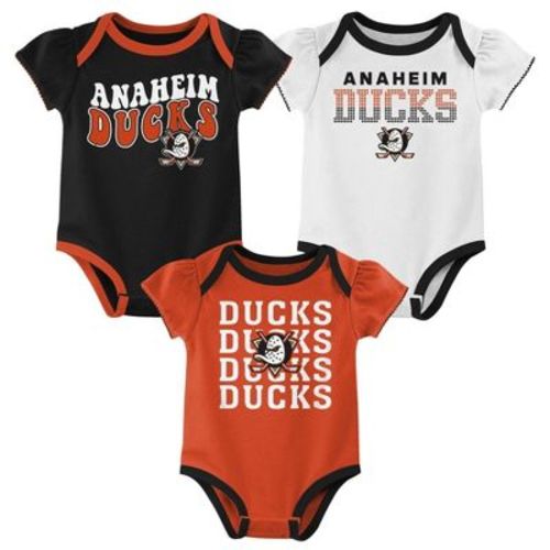 NHL Anaheim Ducks Infant Girls' 3pk Bodysuits