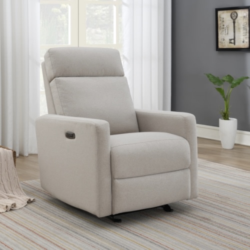 Tallula Fabric Power Glider Recliner with Power Headrest
