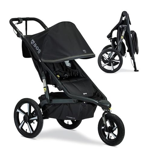BOB Gear Alterrain Pro Jogging Stroller — Black | All Terrain, All Weather Jogger Stroller; SmoothShox Suspension & Air-Filled Tires; Car Seat Compatible
