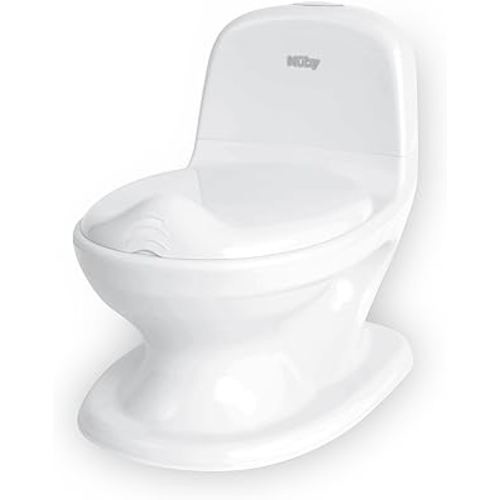 Nuby My Real Potty Training Toilet with Life-Like Flush Button and Sound - 18+ Months - White