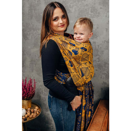 Long Woven Wrap, Under the Leaves - Golden Autumn | Mama & Roo's
