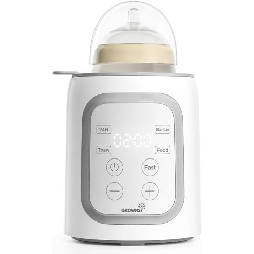 Grownsy 8-in-1 OG Fast Bottle Warmer with Timer, Gray