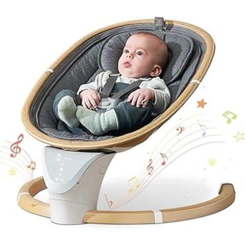 Baby Swings for Infants, Baby Swing for Newborns Boys Girls with 5 Swing Speeds Timing Function & Music, Portable Infant Swing