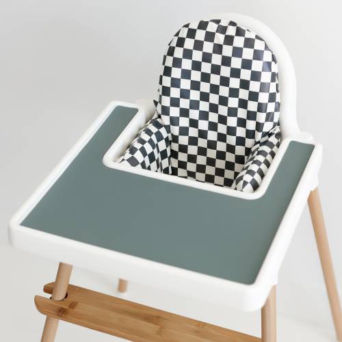 Vegan Leather WIPEABLE Cushion Cover for the IKEA Antilop Highchair // Classic Check