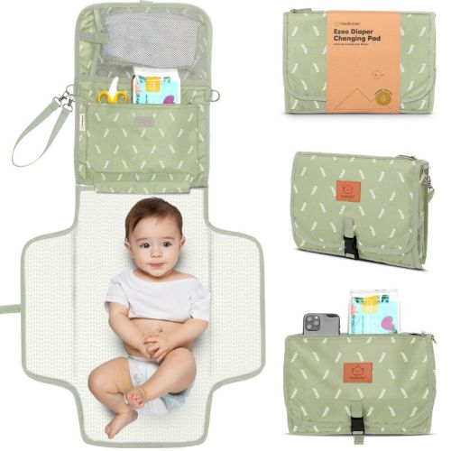 Keababies Ezee Diaper Changing Pad, Portable Diaper Changing Mat, Waterproof Foldable Diaper Changing Pad (prairie)