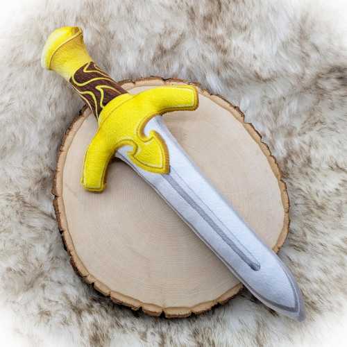 Knee-High Knights Plush Toy Broadsword, Baby's First Broadsword, Emotional Support Broadsword, Soft Plush Toy, Plushie, Handmade Toy