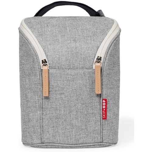Skip Hop Baby Bottle Bag, Grab & Go, Grey Melange