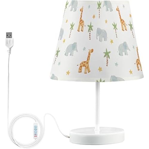 Safari Animals Table Lamps Led with 3 Lighting Modes Eye-Friendly Bedside Lamp for Living Room,Desk,Bedroom,Office,7.9 * 11.8in