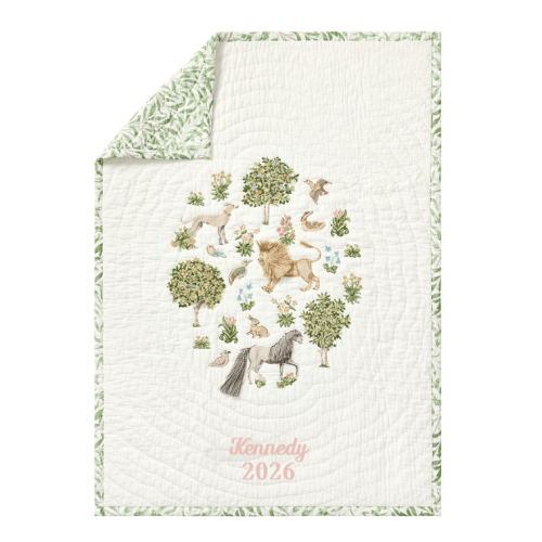 Morris & Co. Owl & Willow Baby Quilt | Personalized