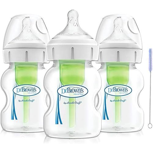 Dr. Brown's 5 oz Options+ Wide-Neck Bottles, 3-Pack