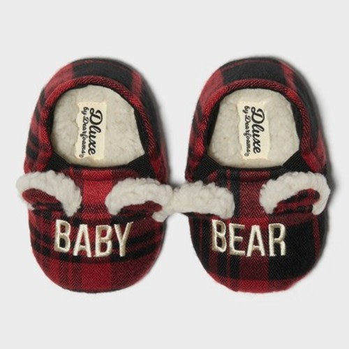 Dluxe by Dearfoams Family Matching Baby Bear Clog Slippers - Red 0-3M