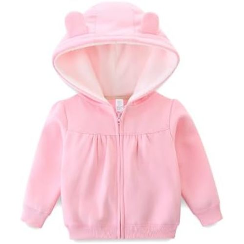 Baby Girls Boys Warm Adorable Hooded Zip Coat for Fall Spring Outerwear 3-24M Kids Jacket