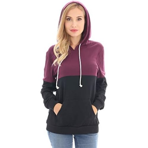 Bearsland Women's Maternity Breastfeeding Sweater Hoodie Nursing Sweatshirt with Pockets