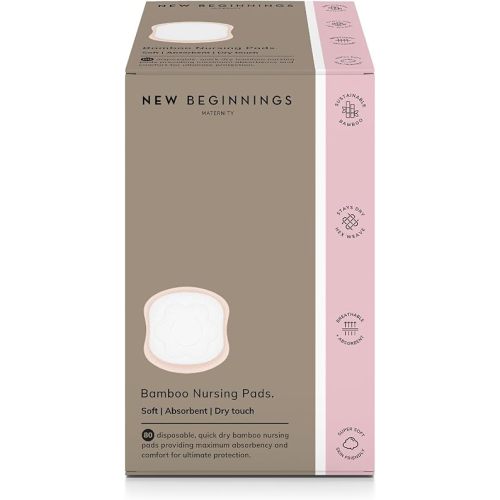 New Beginnings Regular Bamboo Disposable Nursing Pads (60 Pieces Pack)