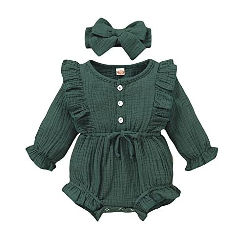 3-6 Months: Baby Girl Clothes Romper Ruffle Sleeve Jumpsuit Bodysuit Cute Girls Outfits Infant Romper Outfits