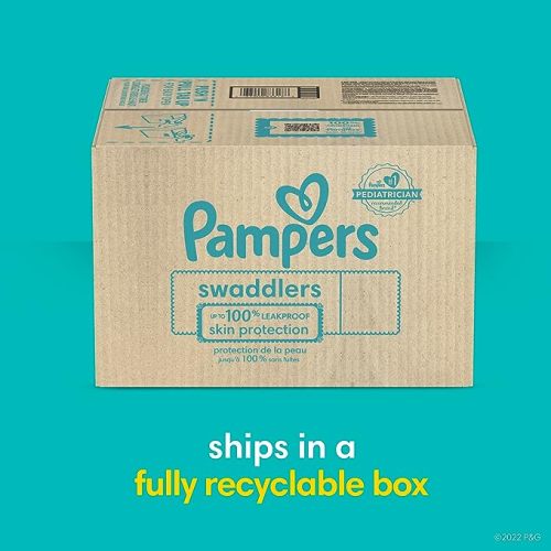 Pampers Swaddlers Diapers - Size 2, One Month Supply (186 Count), Ultra Soft Disposable Baby Diapers