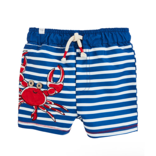 Boys' Crab Applique Swim Trunks