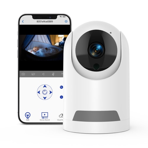 Baby Monitor, 360° Wireless 5G Nanny Cam with Safety Alerts, 4MP HD WiFi Camera for Human & Pet Detection, Home Security Camera with Two-Way Audio, Motion Tracking, IR Night Vision, Sleep Tracking