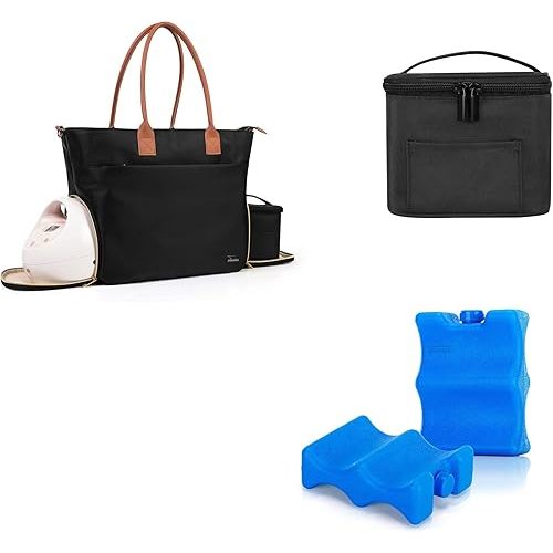 Teamoy Breast Pump Travel Bag with Ice Pack and Cooler Bag
