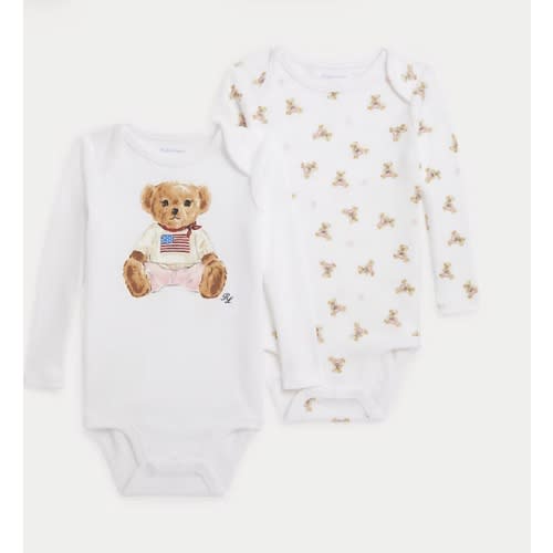 Polo Bear Cotton Bodysuit 2-Pack