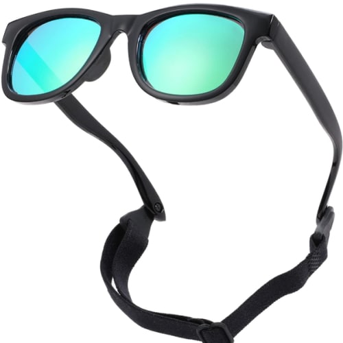 COASION Bendable Flexible Polarized Newborn Baby Sunglasses with Strap for Infant Boys Girls Age 0-12 Months CA8042