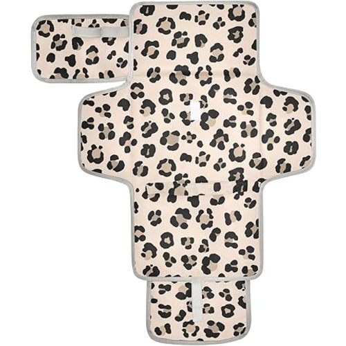 Animal Leopard Print Portable Diaper Changing Pad, Portable Changing Pad for Newborn Girl & Boy - Baby Changing Pad Lightweight Waterproof Travel Changing Kit