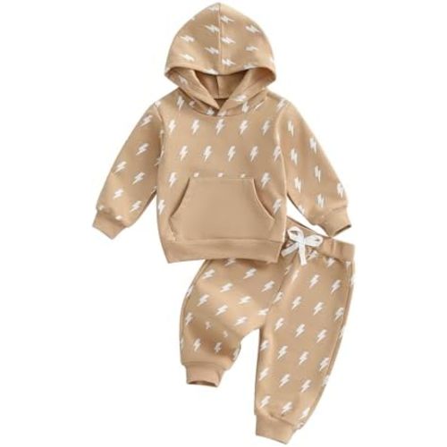 Kupretty Baby Boy Fall Winter Outfit Toddler Clothing Set Graphic Long Sleeve Hoodie Sweatshirt Hoodies + Joggers Pants