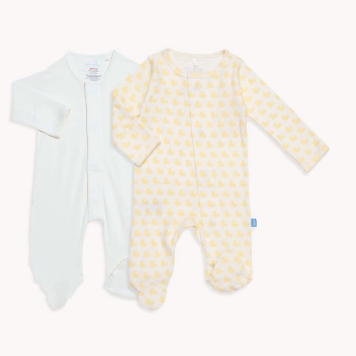 quack & beige organic cotton magnetic footies | 2 set – Magnetic Me