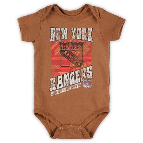 Newborn & Infant New York Rangers Brown Hip To The Game Bodysuit