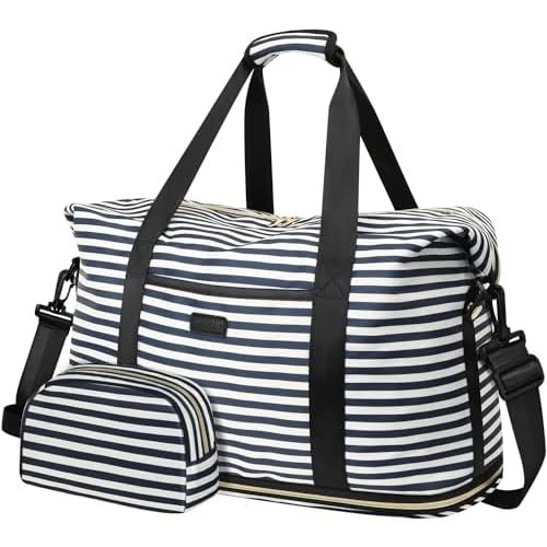 Nicole Hospital Bag - Expandable Travel Duffle Bags Weekender Overnight Bags for Women Men Hospital Bag for Women Labor Delivery with Toiletry Bag Waterproof
