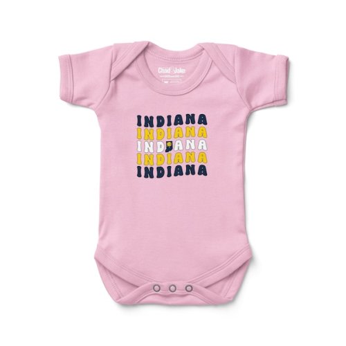 Newborn & Infant Indiana Pacers  Chad & Jake Light Pink Groovy Bodysuit
