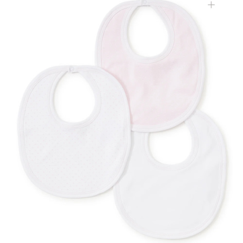 Kissy Kissy Pink Dot 3 Pack Bib Set w/ Tulle Bag