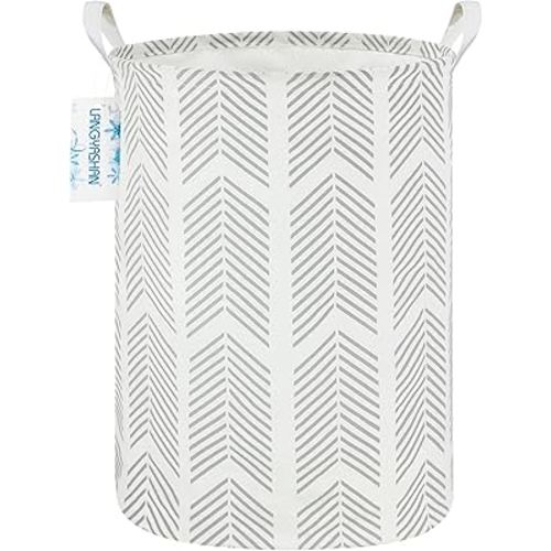 LANGYASHAN Laundry Basket Canvas Fabric Collapsible Organizer Basket for Storage Bin Toy Bins Gift Baskets Bedroom Clothes Children Nursery Hamper (Arrowhead)