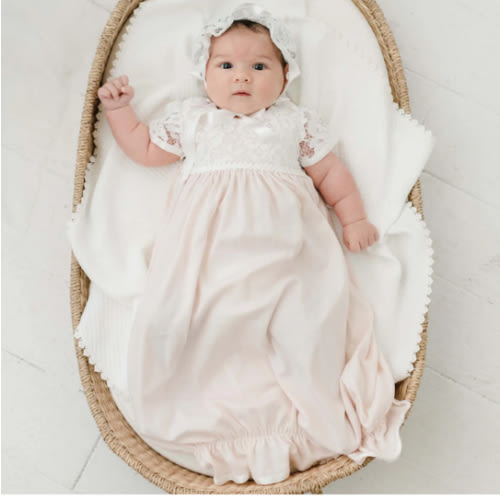 Rose Layette & Bonnet – Baby Beau and Belle