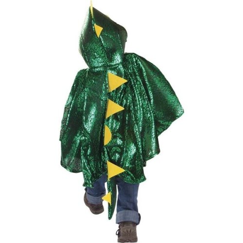 Dragon Toddler Cape, Green/Metallic Size 2-3 - Great Pretenders Featured | Maisonette