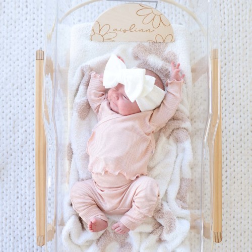 2pc Waffle Crossover Top