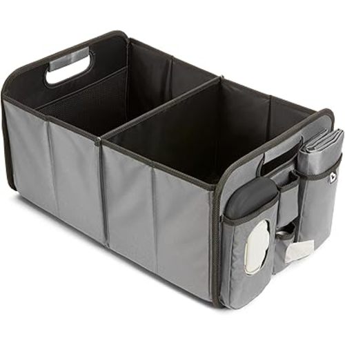 Munchkin Brica Out-n-About Trunk and Car Organizer with Diaper Changing Station, Collapsible, Grey