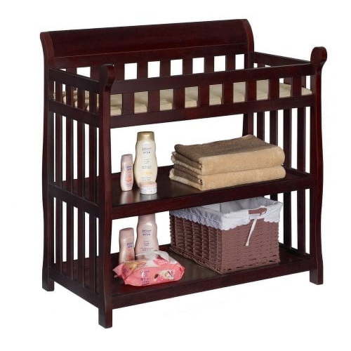 Delta Children Eclipse Changing Table with Pad, Espresso Cherry