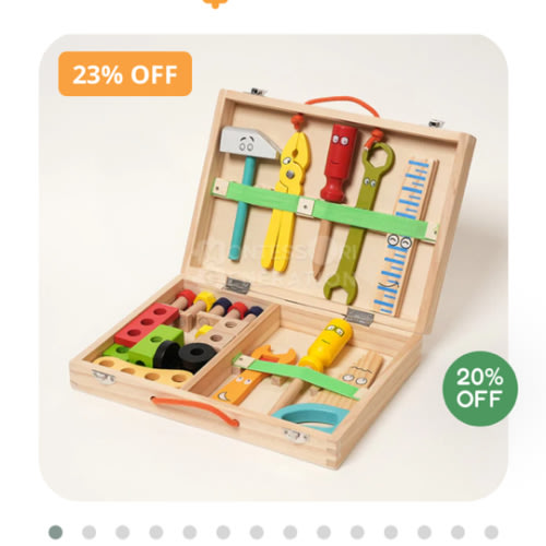 Montessori tool set - 3+ year olds - Eco-friendly