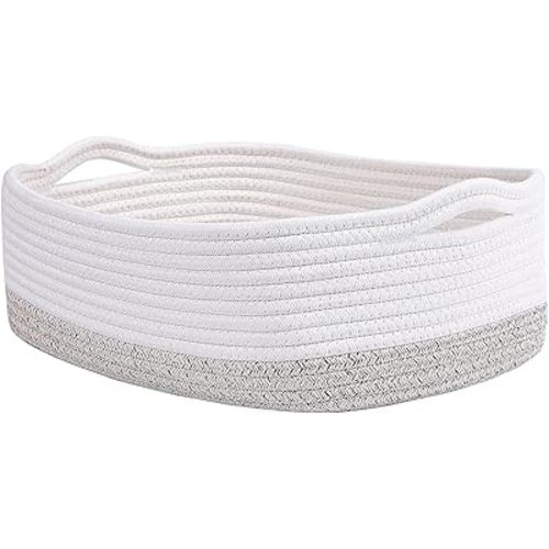 Cotton Rope Storage Baskets Woven Basket Cute Baby Nursery Organizers Small Dog Toy Basket Gift Baskets Empty