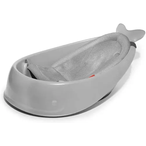 Skip Hop Infant Bath Tub 3-Stage Grow With Baby Smart Sling MOBY Bathtub Grey Age 0+