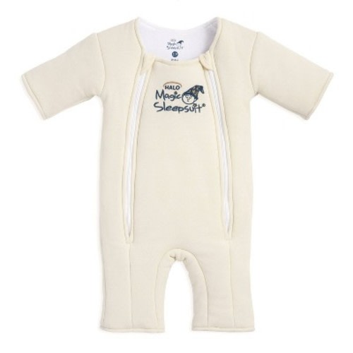 HALO Baby Merlin Magic Sleepsuit 100% Cotton Three Quarter Sleeve Wearable Blanket - Cream S