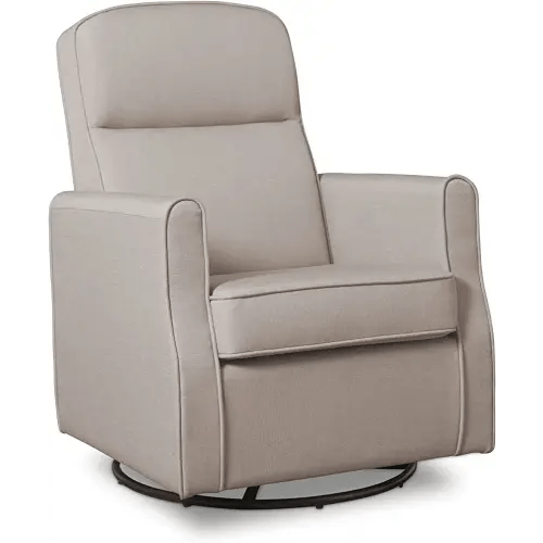 Delta Children Blair Slim Nursery Glider Swivel Rocker Chair, Taupe